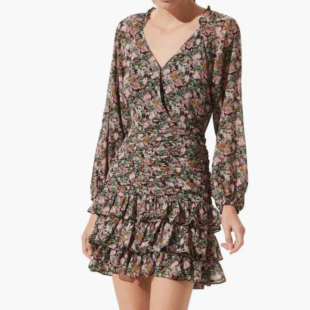 Astr Tiered Ruffle dress